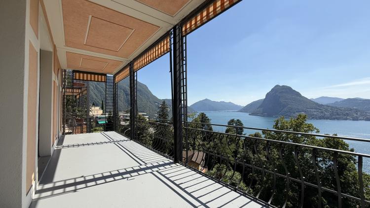 Luminoso 5.5 locali con meravigliosa vista lago a Lugano Ruvigliana